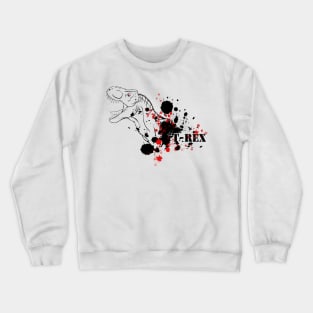 T-Rex Red Ink Splatter Crewneck Sweatshirt